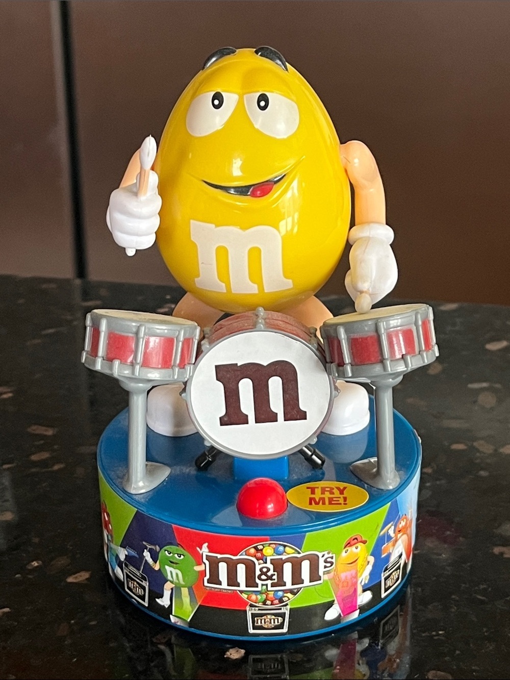 2015 M&M's Rock Stars Yellow Character Drummer - Collectible